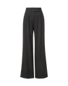 Veronica Beard Black wide-leg trousers with pleated front waist.