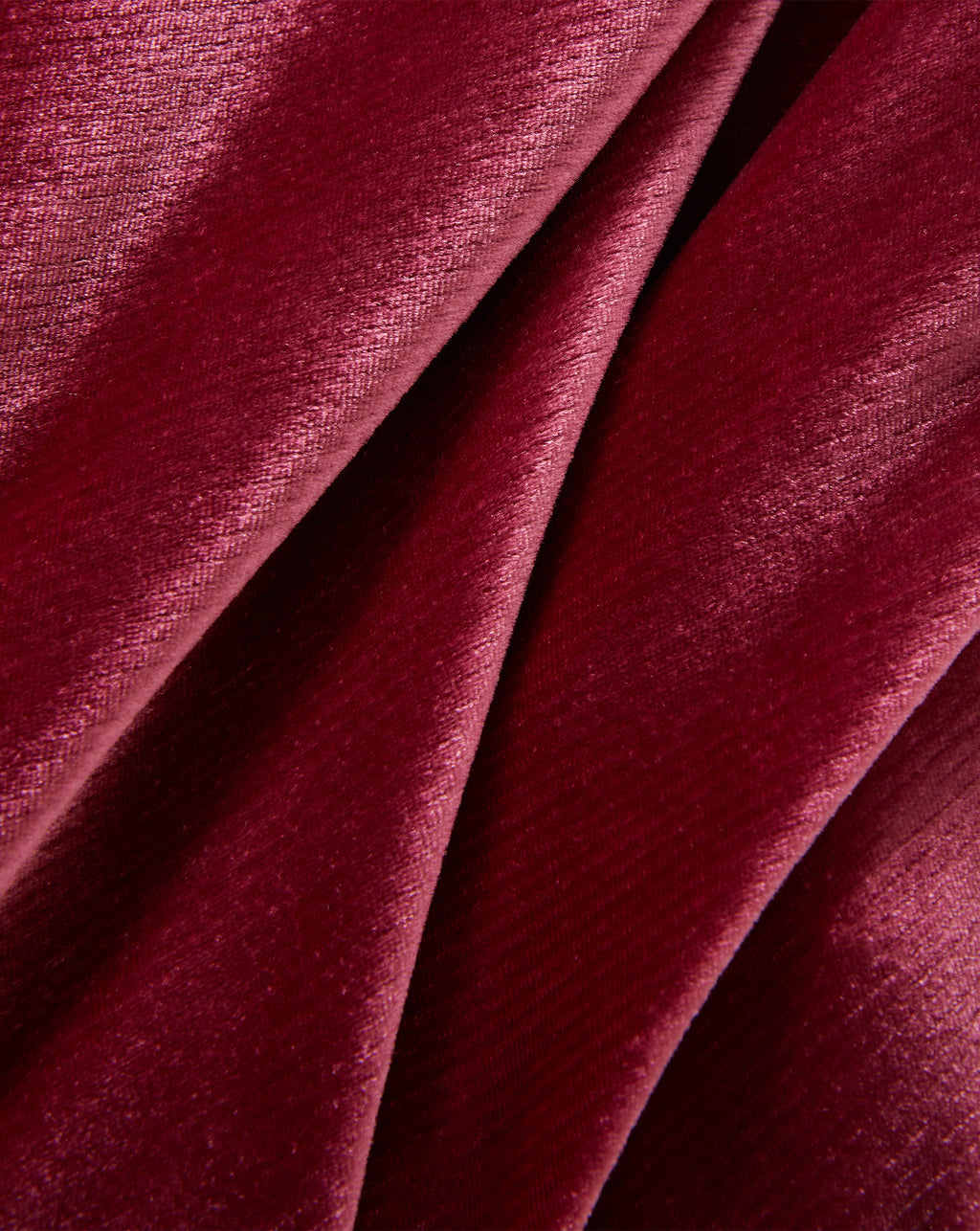 Veronica Beard Burgundy velvet fabric with soft, draped folds.