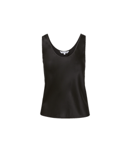 Veronica Beard Black silk scoop neck tank top.