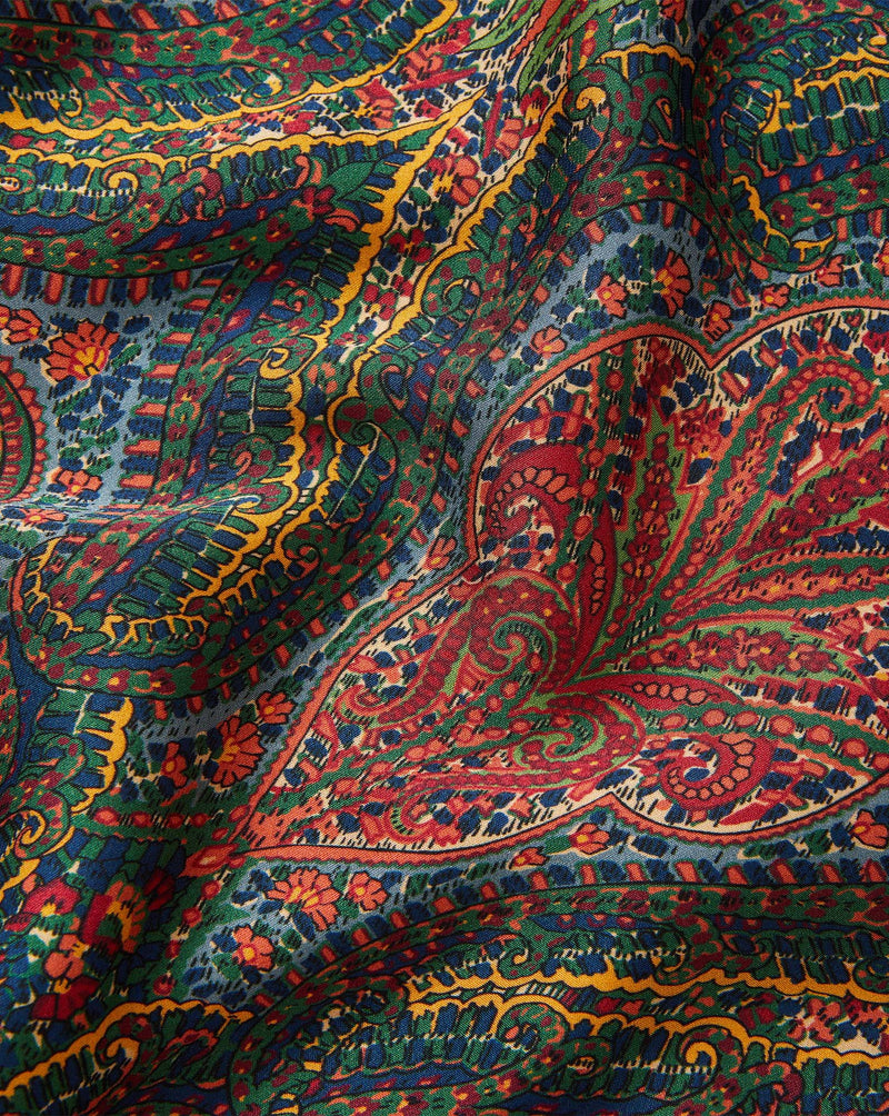 Veronica Beard Multicolor paisley patterned silk scarf.