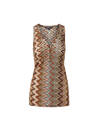 Veronica Beard Multicolor metallic chevron knit sleeveless top.