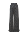 Veronica Beard Black polka-dot wide-leg denim pants.