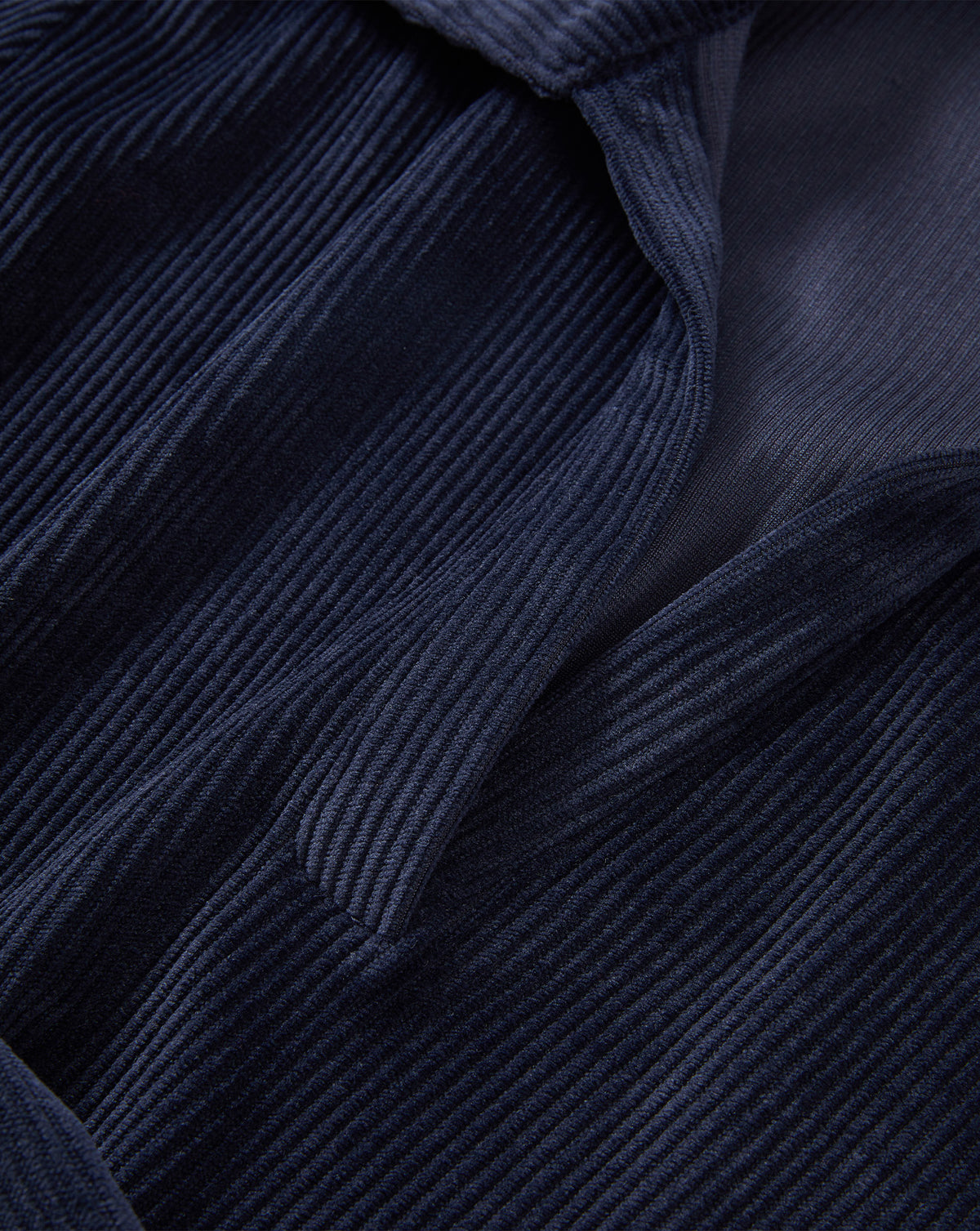 Veronica Beard Navy blue corduroy shirt with collar detail.