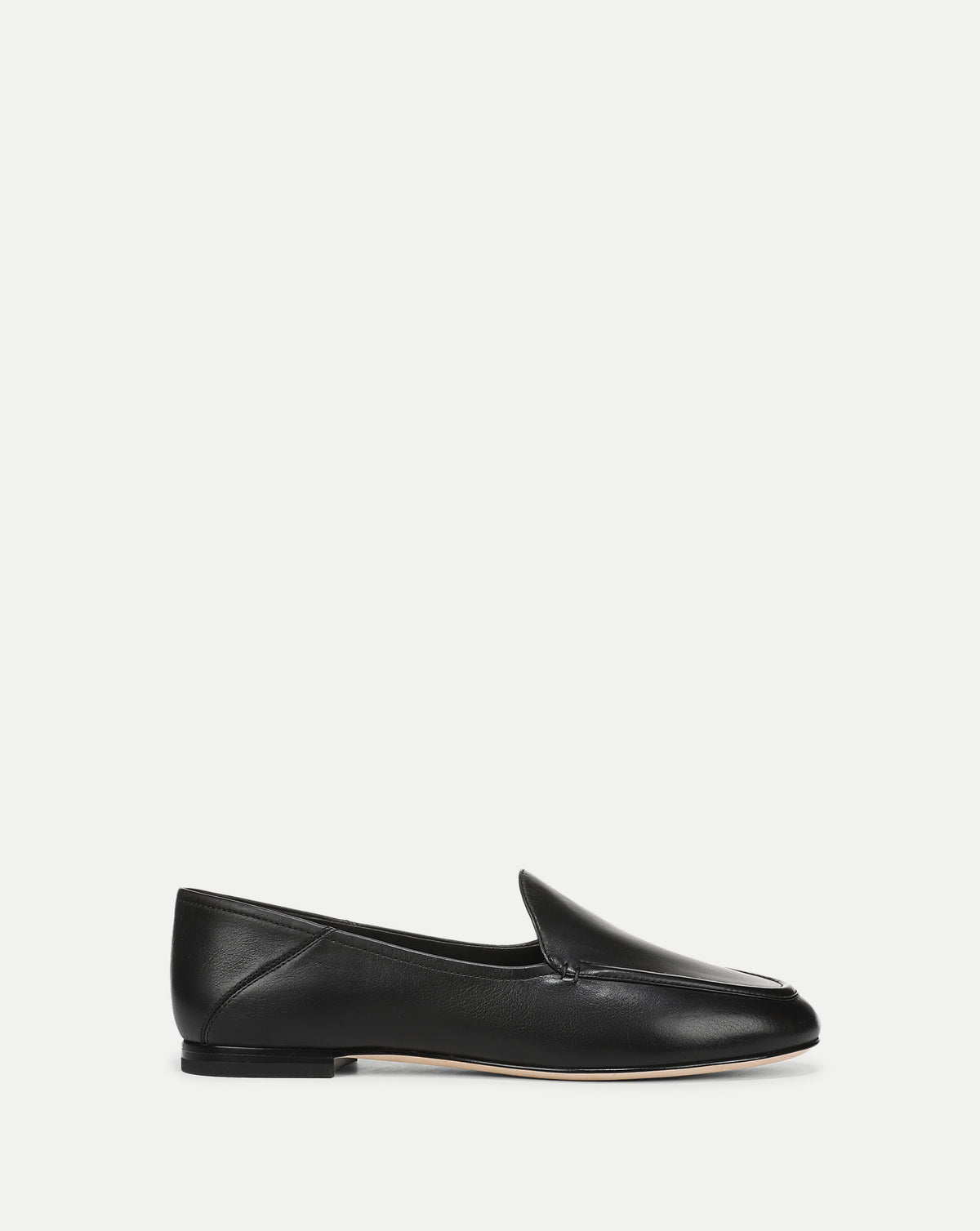 Veronica Beard Black leather flat loafer shoes.
