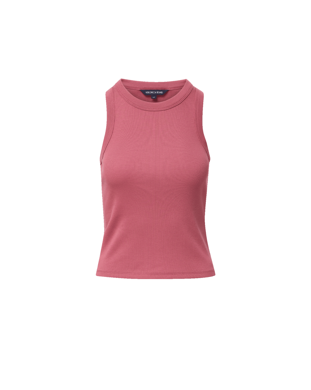 Veronica Beard Pink ribbed knit sleeveless tank top.
