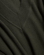 Veronica Beard Dark green knit V-neck sweater.