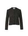 Veronica Beard Black tweed jacket with front buttons.