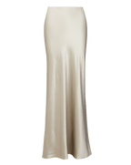 Veronica Beard Long satin skirt in champagne color.
