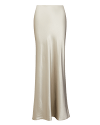 Veronica Beard Long satin skirt in champagne color.