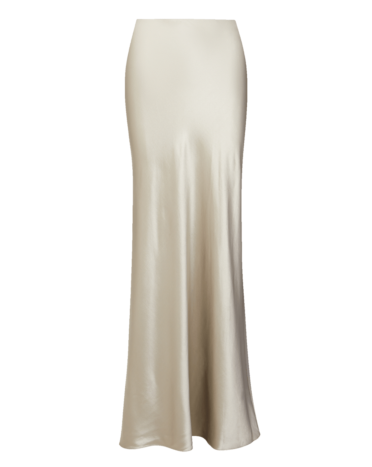 Veronica Beard Long satin skirt in champagne color.