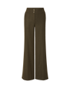 Veronica Beard Olive green wide leg wool trousers.