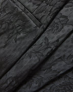 Veronica Beard Black floral jacquard trousers with tailored pocket.