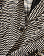 Veronica Beard Black and white houndstooth blazer, single button.