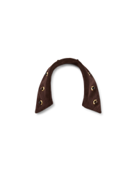 Veronica Beard Brown suede collar with gold and black studs.