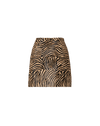 Veronica Beard Brown zebra-print calf hair mini skirt.