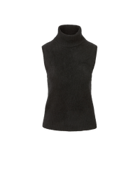 Veronica Beard Black sleeveless knit turtleneck sweater.