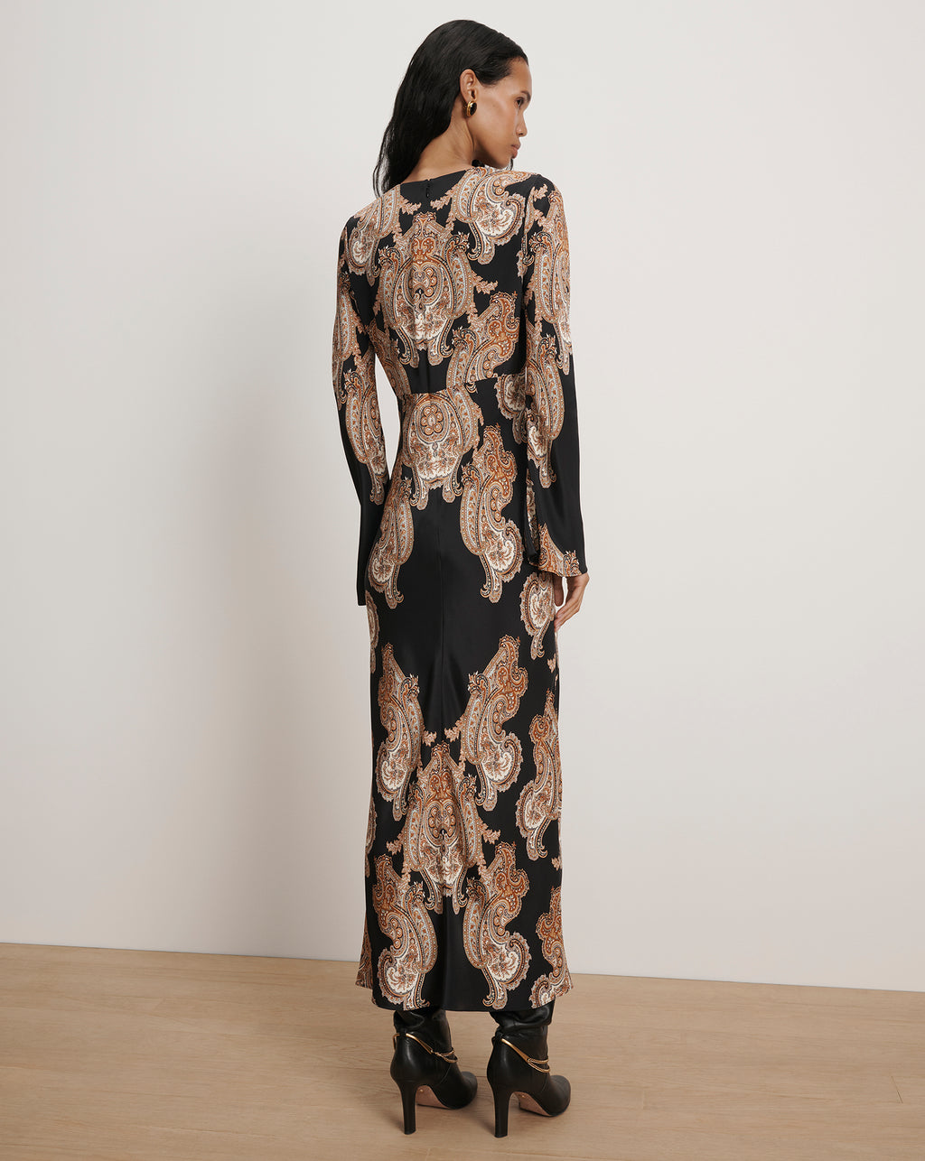Veronica Beard Lupita Paisley Maxi Dress - Black Multi