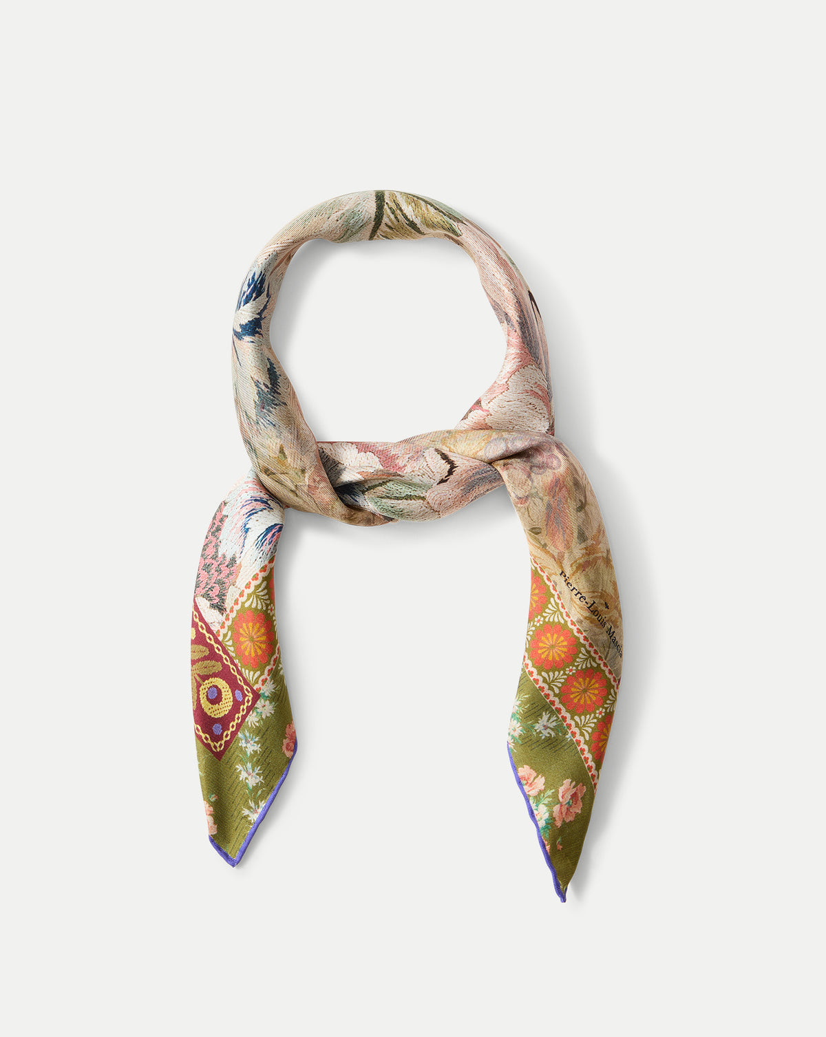 Floral Bandana Silk Scarf