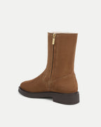 Veronica Beard Creswell Shearling Mid-Calf Boot - Hazelwood