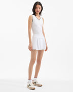 Veronica Beard Deuce Pleated Tennis Skort - White
