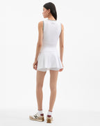 Veronica Beard Deuce Pleated Tennis Skort - White