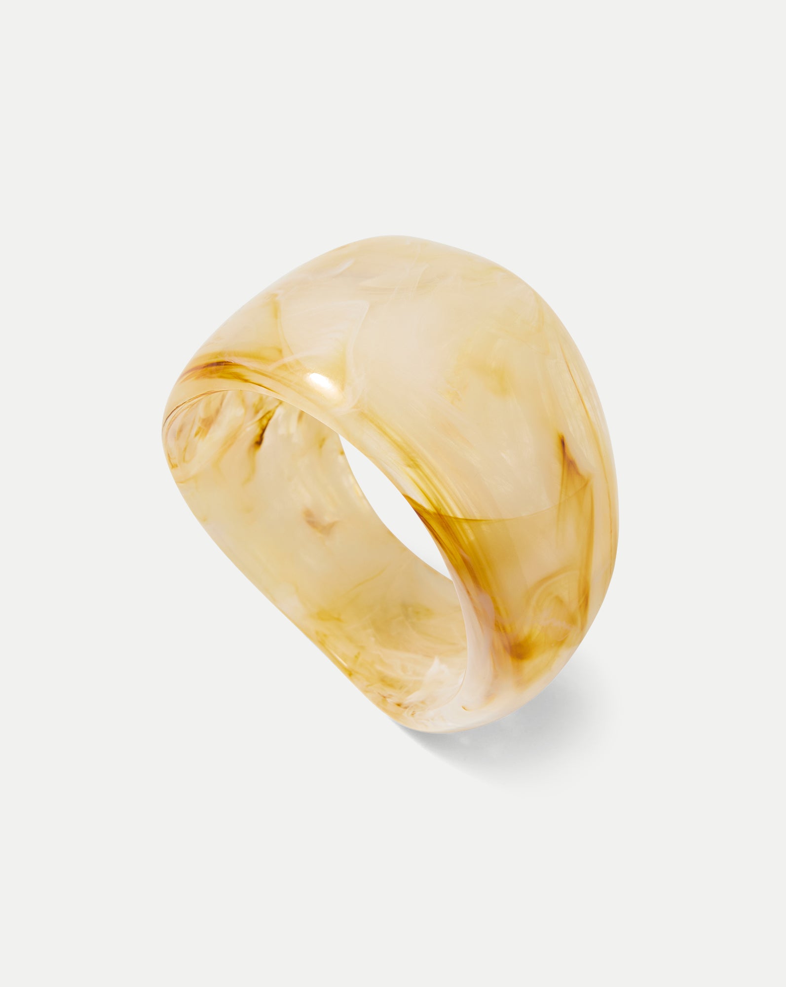 Veronica Beard Marbled Resin Bangle - Cream