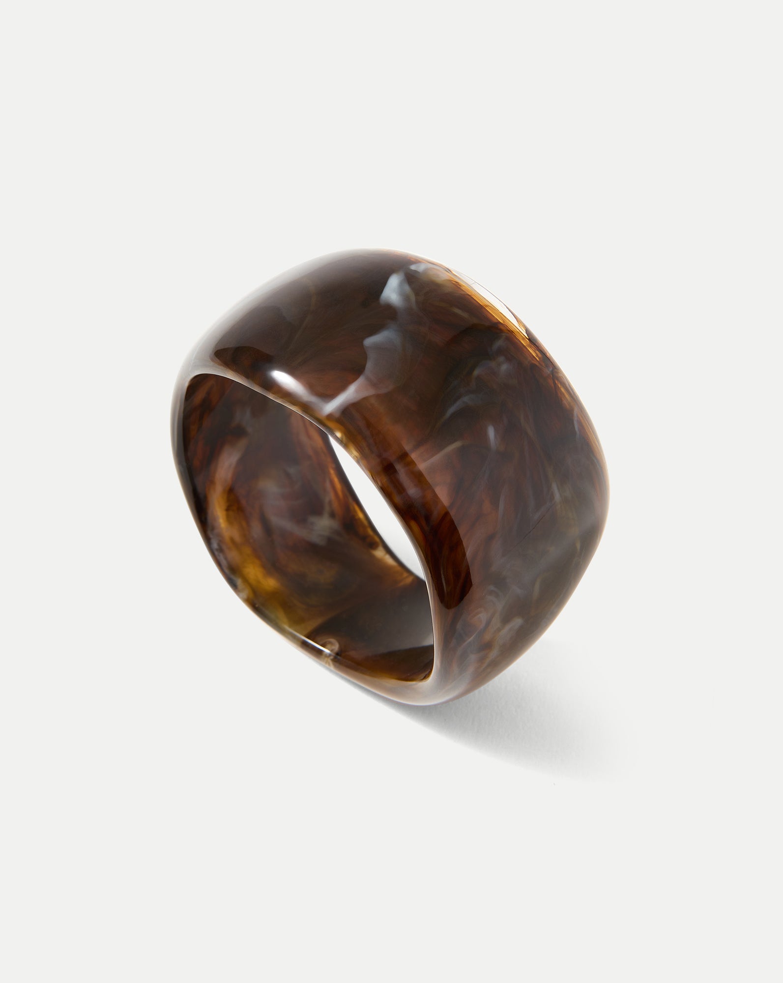 Veronica Beard Marbled Resin Bangle - Dark Grotto