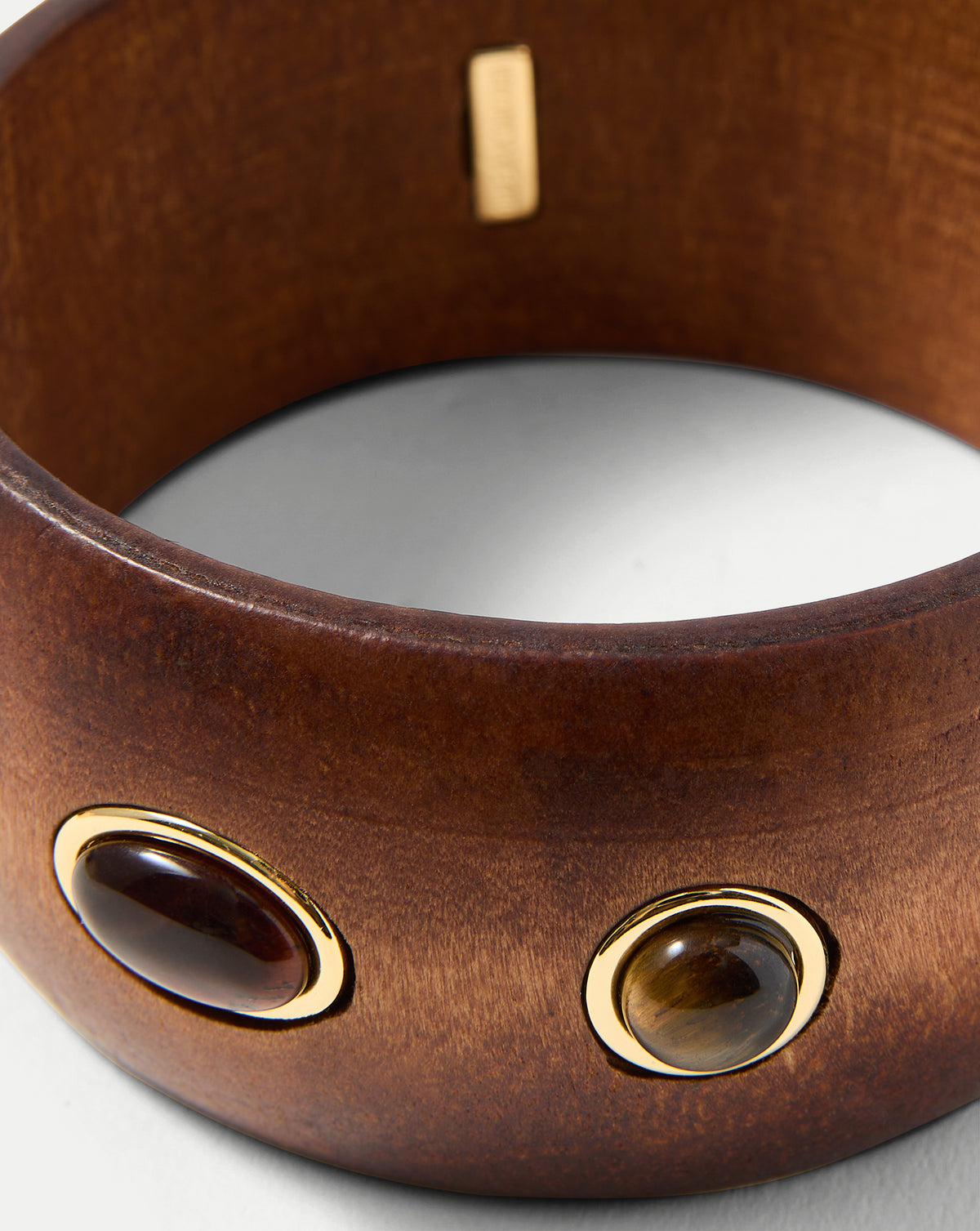 Wood Embellished Bangle in Brown Multi | Veronica Beard display picture 2