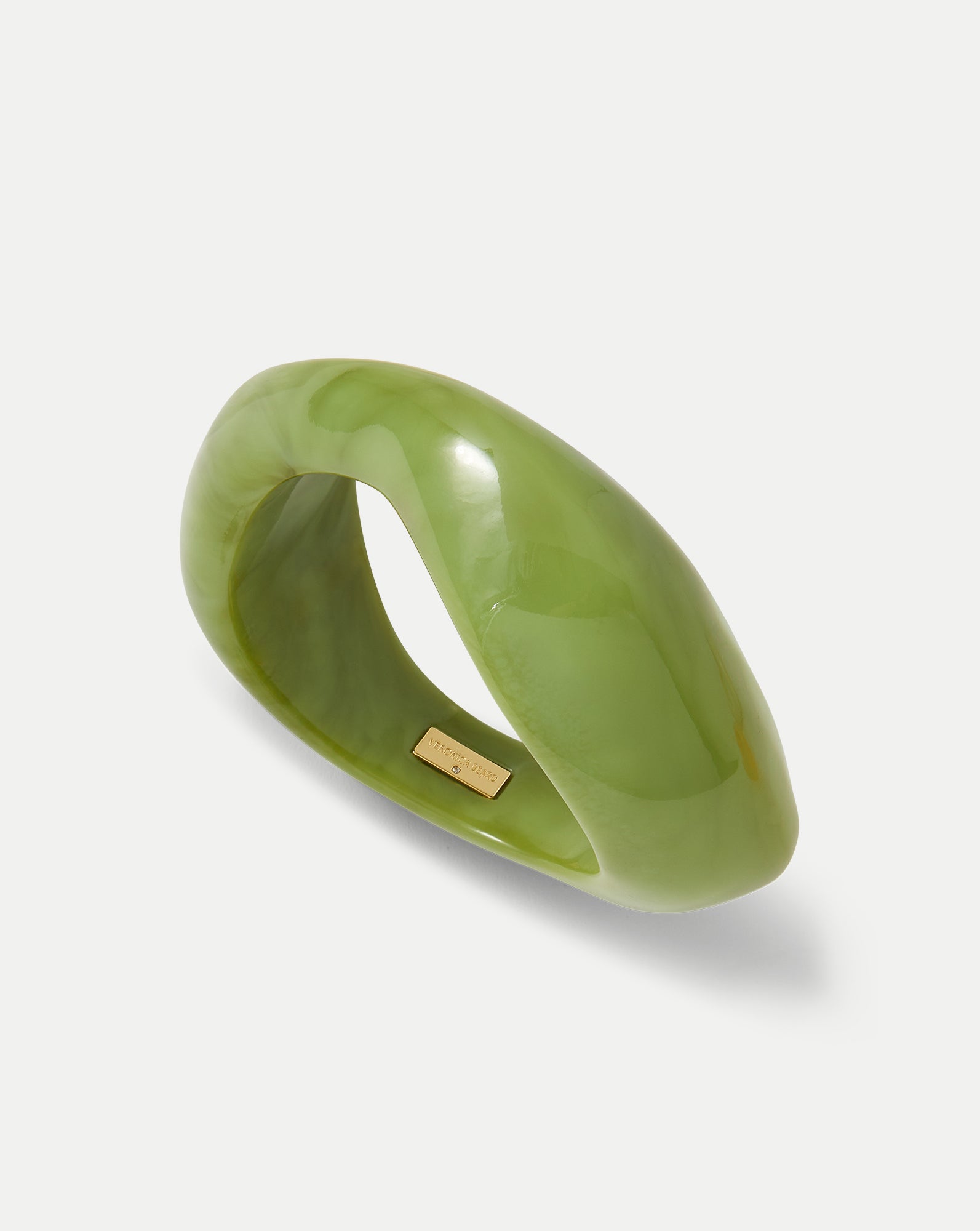 Veronica Beard Marbled Resin Bangle - Light Pistachio