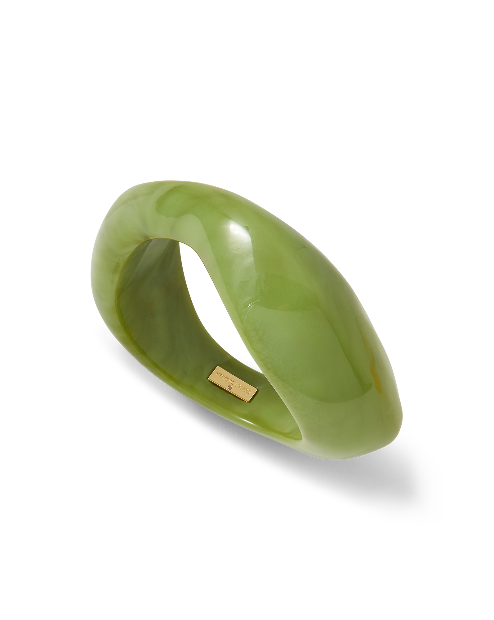 Veronica Beard Marbled Resin Bangle Light Pistachio