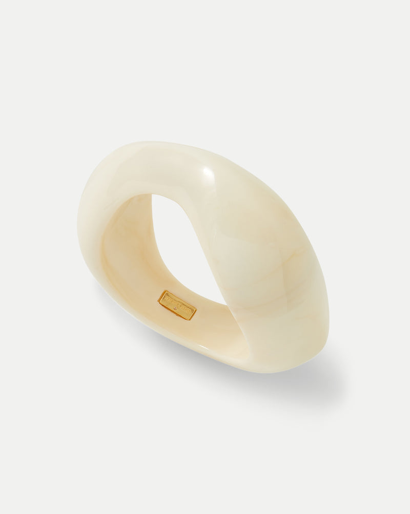 Veronica Beard Marbled Resin Bangle - Ivory