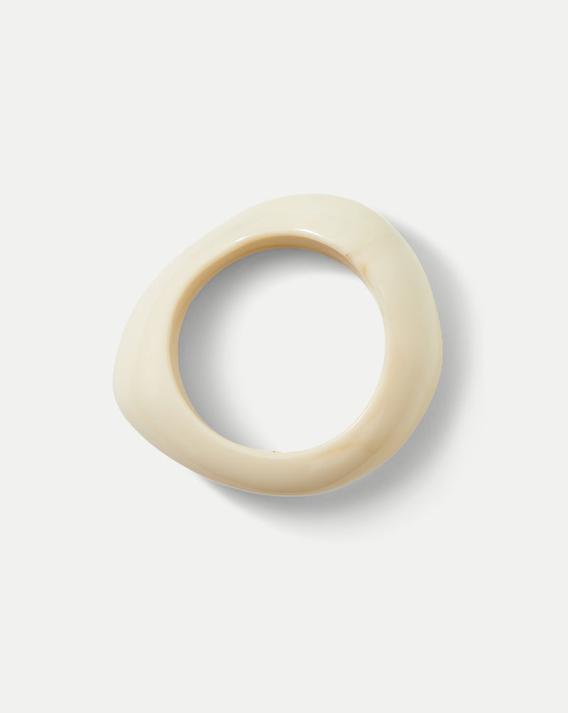 Veronica Beard Marbled Resin Bangle - Ivory
