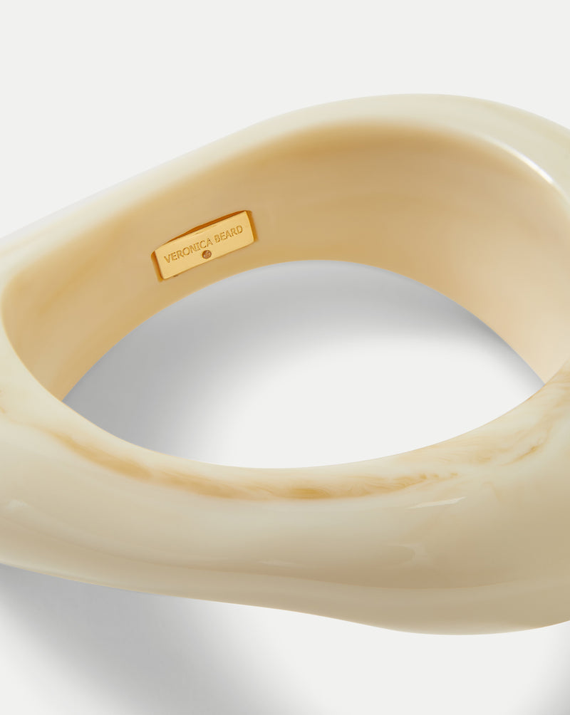Veronica Beard Marbled Resin Bangle - Ivory