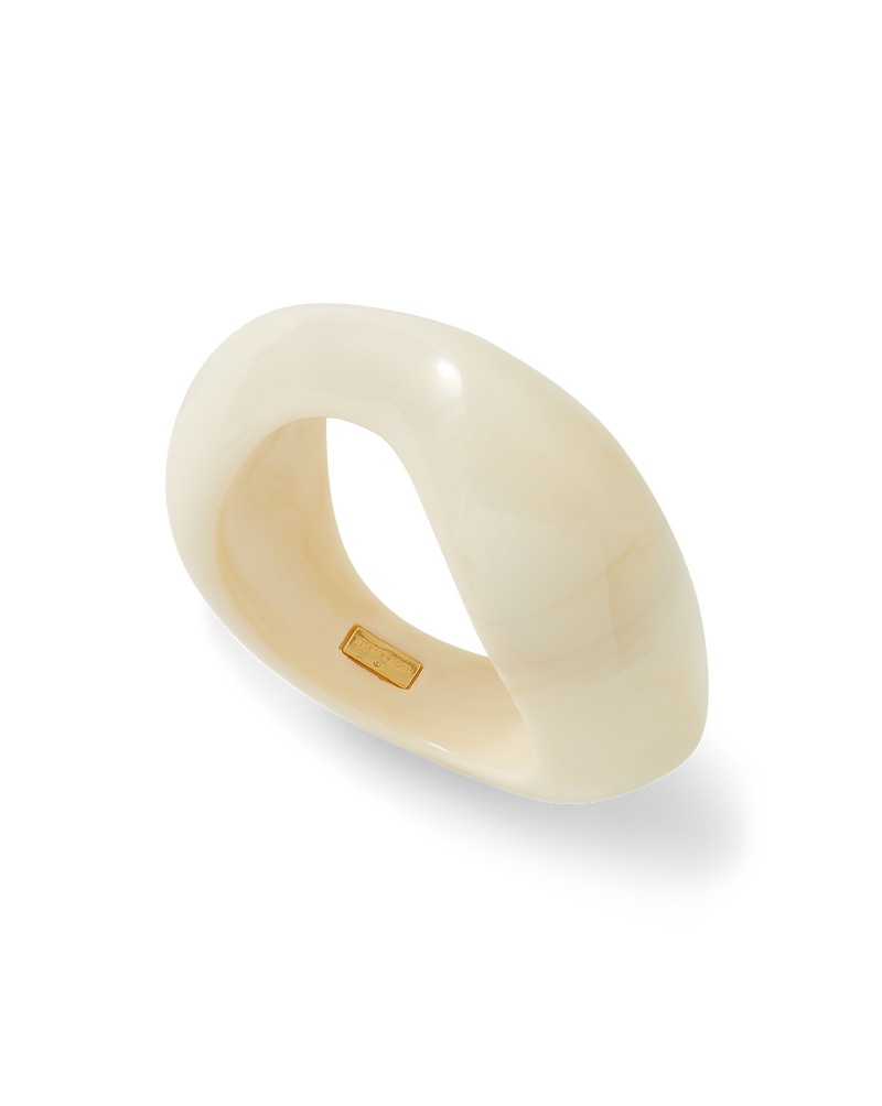 Veronica Beard Marbled Resin Bangle - Ivory