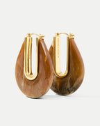 Veronica Beard Resin Drop Hoop Earring