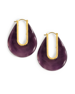 Resin Drop Hoop Earring