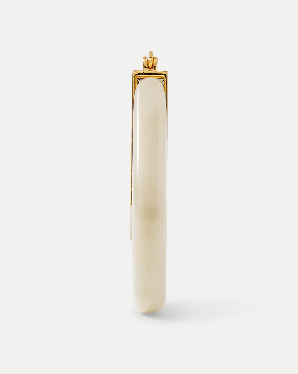 Veronica Beard Resin Drop Hoop Earring - Ivory