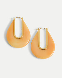 Veronica Beard Resin Drop Hoop Earring - Sherbert