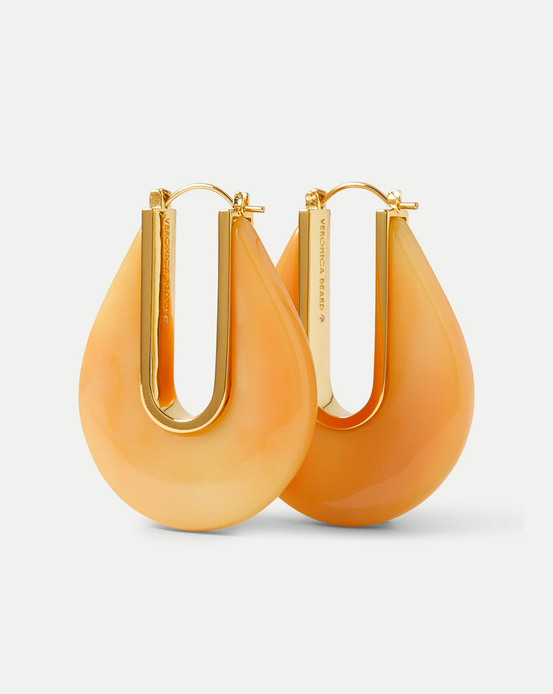 Veronica Beard Resin Drop Hoop Earring - Sherbert