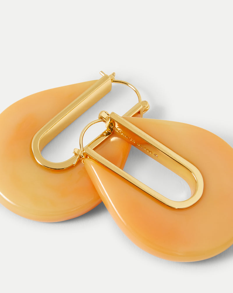 Veronica Beard Resin Drop Hoop Earring - Sherbert