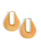 Veronica Beard Resin Drop Hoop Earring Sherbert