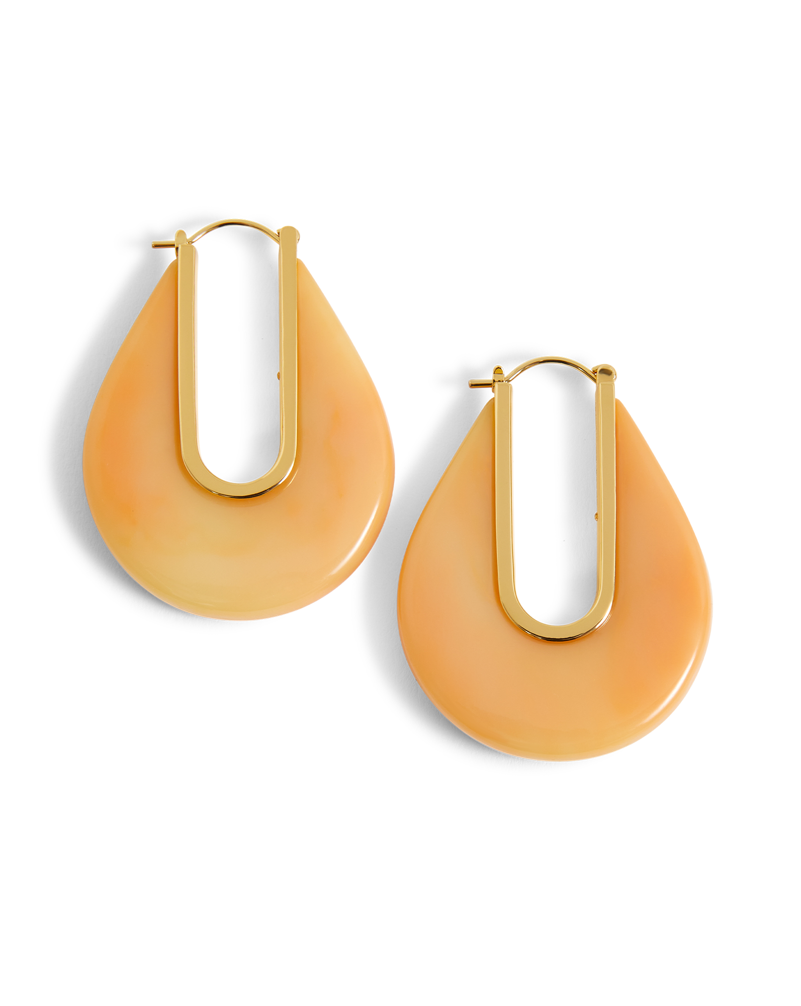 Resin Drop Hoop Earring in Sherbert | Veronica Beard