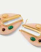 Veronica Beard Resin Embellished Drop Hoop
