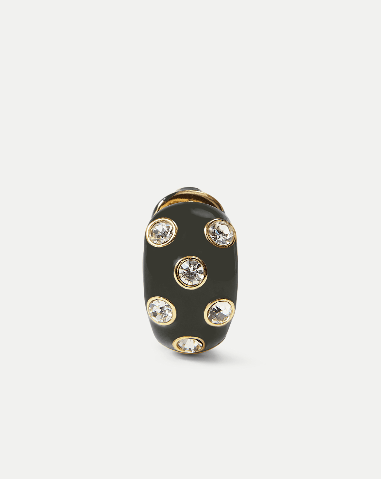 Veronica Beard Crystal and Enamel Huggie Hoop