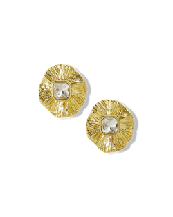 Veronica Beard Gold Floral Earring Gold