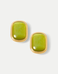 Veronica Beard Cat’s Eye Stone Earring - Light Pistachio