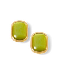 Veronica Beard Cat’s Eye Stone Earring Light Pistachio