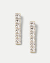 Veronica Beard Gold crystal square drop earrings.