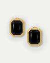 Veronica Beard Gold and black geometric statement earrings