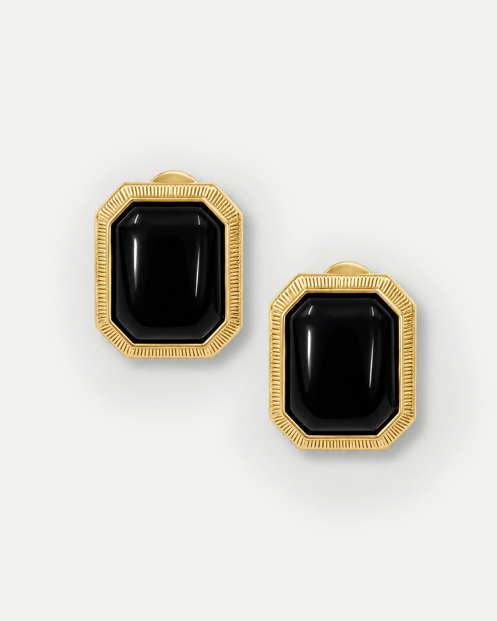 Veronica Beard Gold and black geometric statement earrings